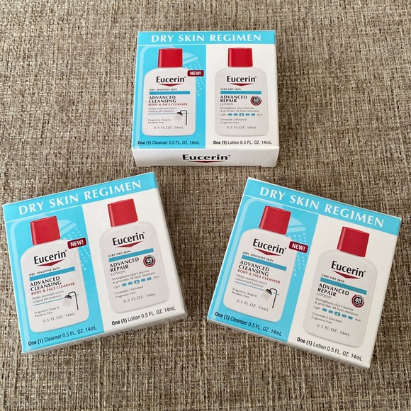 Eucerin Advanced Repair Lotion Advanced Cleanser Body & Face Dry Skin - Picture 1 of 9